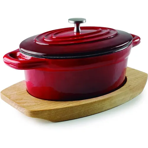 Cocotte ovale avec couvercle Magma 13x10 cm - Lacor - Modalova