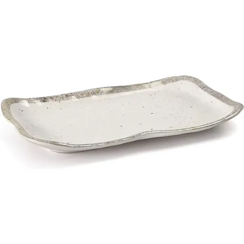 Plateau rectangulaire en mélamine Earth 29x17,5x3 cm - Lacor - Modalova