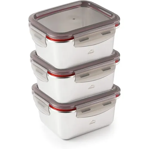 Boîte de stockage alimentaire EcoInox (x3) - Lacor - Modalova