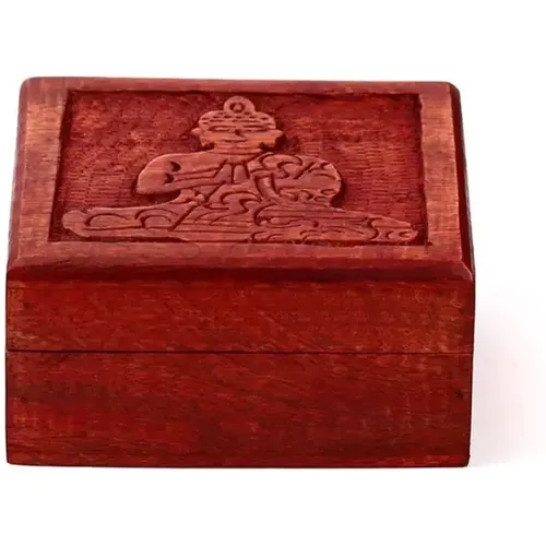 Boîte à bijoux en bois de manguier boudha thailandais sculpté - Puckator - Modalova