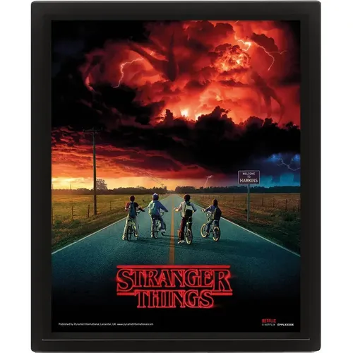 Cadre 3D lenticulaire Stranger Things Mind Flayer - Pyramid - Modalova