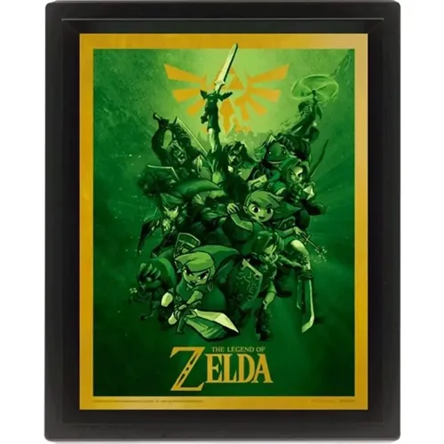 Cadre 3D lenticulaire Zelda Link - Pyramid - Modalova