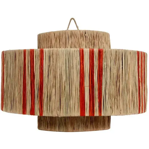 Abat-jour en raffia Stripe - Pole To Pole - Modalova