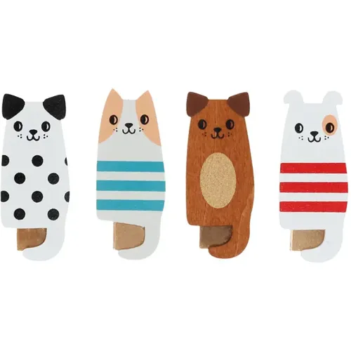 Mini pince en bois Dogs (x4) - Rex London - Modalova