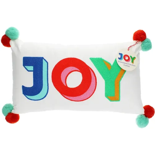 Coussin brodé à pompons Joy - Rex London - Modalova