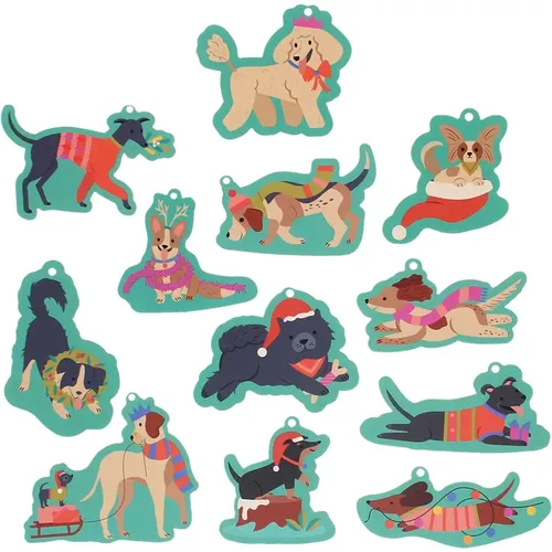 Étiquettes cadeaux de noël Festive Friends (x12) - Rex London - Modalova