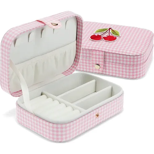 Boîte à bijoux gingham cherry - Rex London - Modalova