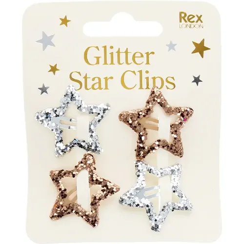 Pince à cheveux glitter (x4) - Rex London - Modalova