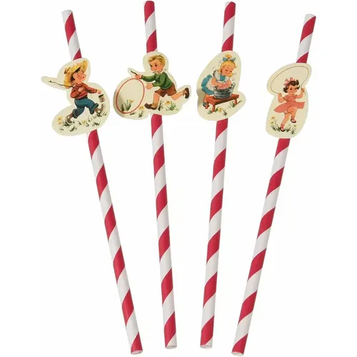 Paille enfant Vintage Kids (x4) - Rex London - Modalova