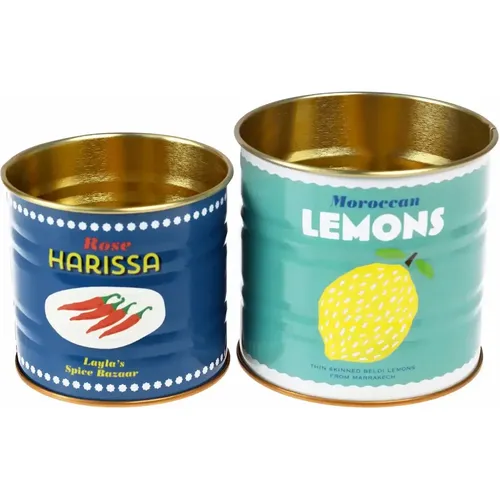 Boîte de rangement en métal Citron Et Harissa (x2) - Rex London - Modalova