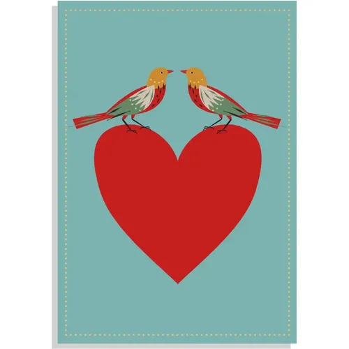 Carte d'anniversaire oiseaux et cœur - Rex London - Modalova