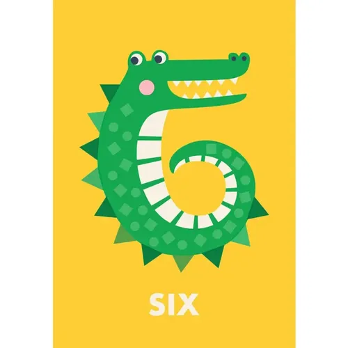 Carte d'anniversaire crocodile six - Rex London - Modalova