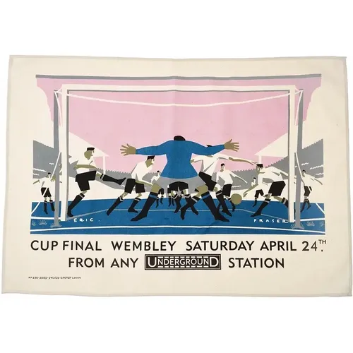 Torchon en coton TfL Vintage Poster Cup Final - Rex London - Modalova