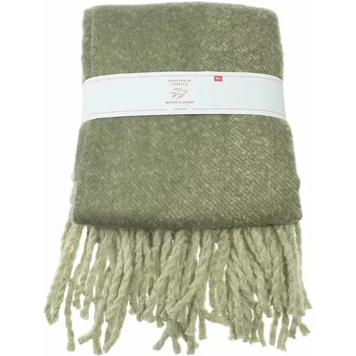 Couverture tissée à pompons - Rex London - Modalova