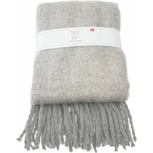 Couverture tissée à pompons - Rex London - Modalova