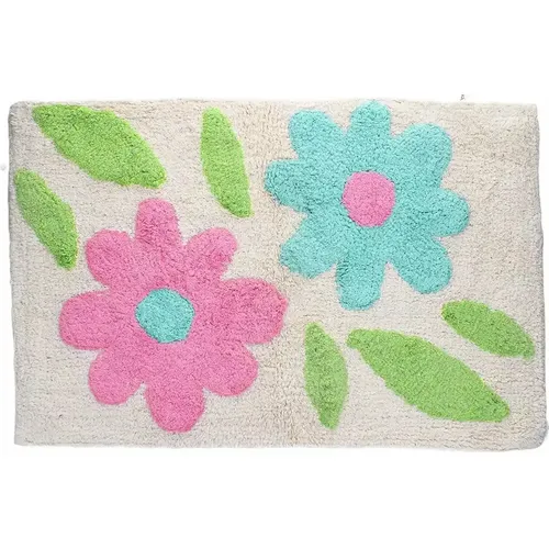 Tapis de bain en coton tufté Fleurs - Rex London - Modalova