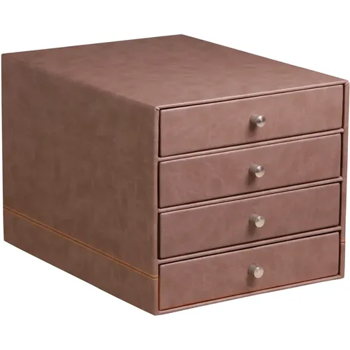 Boîte de rangement 4 tiroirs simili cuir italien - Rhodia - Modalova