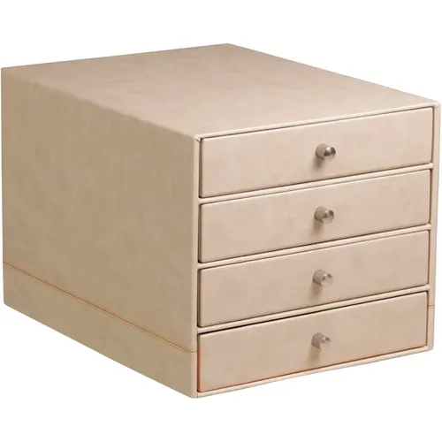 Boîte de rangement 4 tiroirs simili cuir italien - Rhodia - Modalova