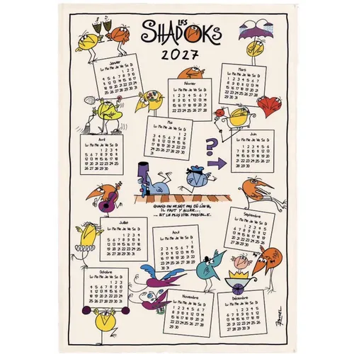 Torchon calendrier 2027 Shadoks - Winkler - Modalova