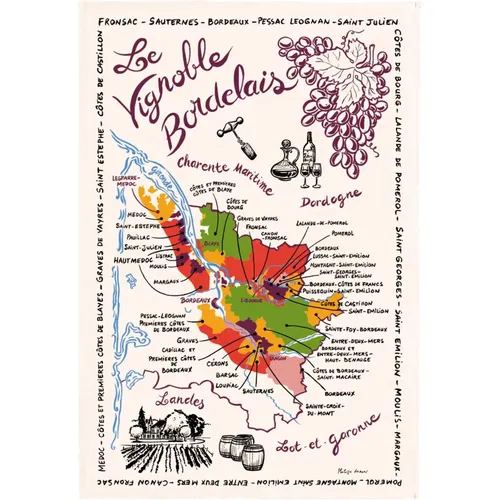 Torchon - La Carte Des Bordeaux - Winkler - Modalova
