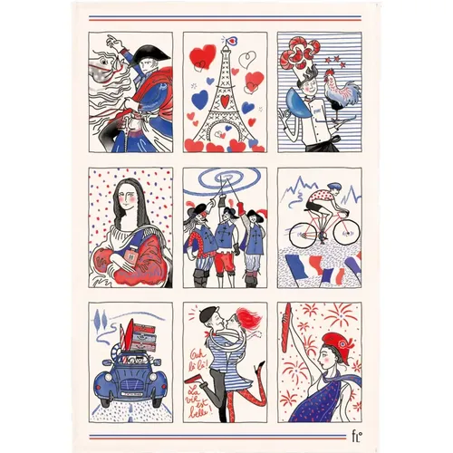 Torchon symboles francais x6 - Winkler - Modalova