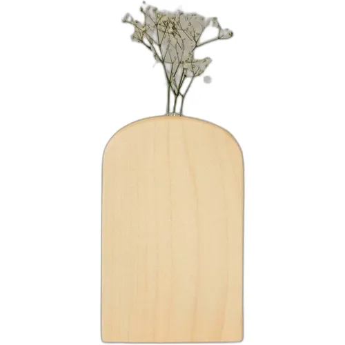 Vase et supports de fleurs en bois n° 01 avec verre - Wooden Story - Modalova