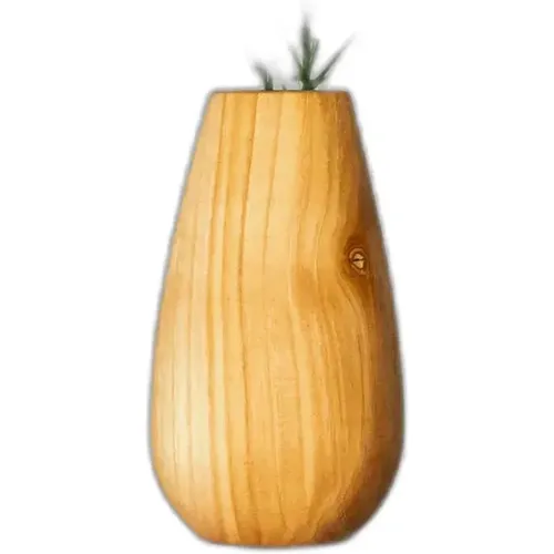 Vase de fleurs n° 02 avec verre - Wooden Story - Modalova