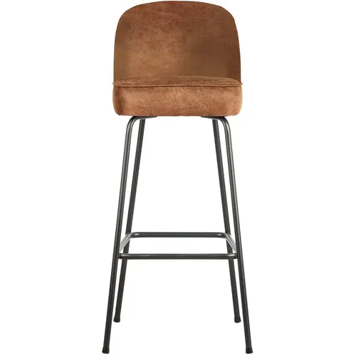 Tabouret de bar avec repose-pied eco cuir Vogue - Woood - Modalova