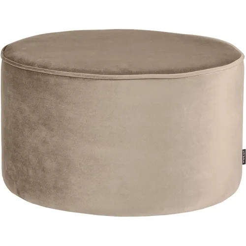 Pouf rond bas velours Woood Sara - Woood - Modalova