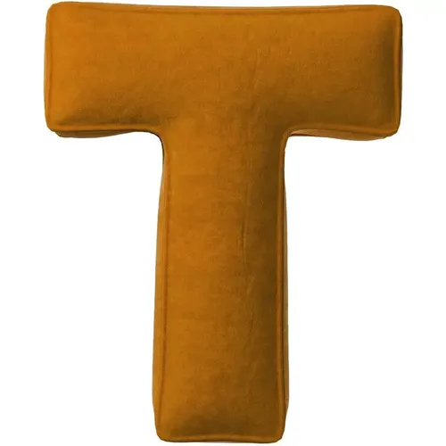 Coussin lettre T Posh Velvet - Yellow Tipi - Modalova