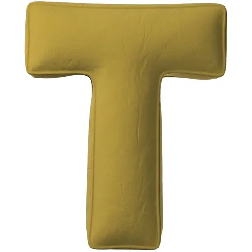 Coussin lettre T Posh Velvet - Yellow Tipi - Modalova