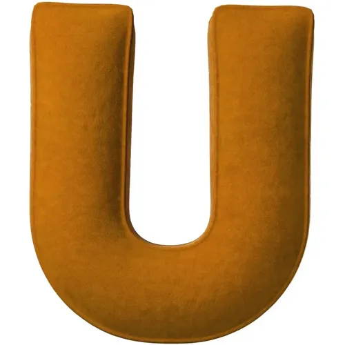 Coussin lettre U Posh Velvet - Yellow Tipi - Modalova