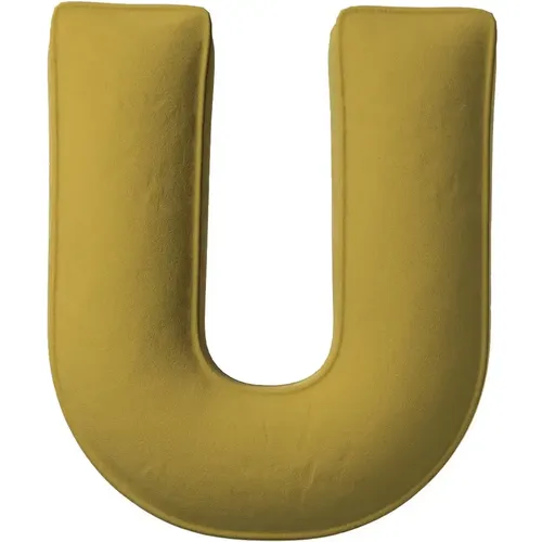 Coussin lettre U Posh Velvet - Yellow Tipi - Modalova