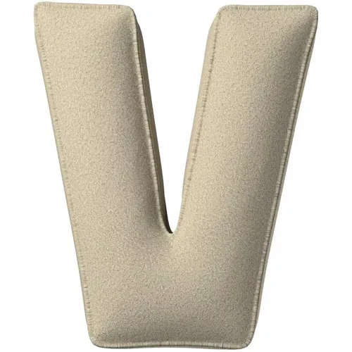Coussin lettre V Yellow Tipi Boucle - Yellow Tipi - Modalova