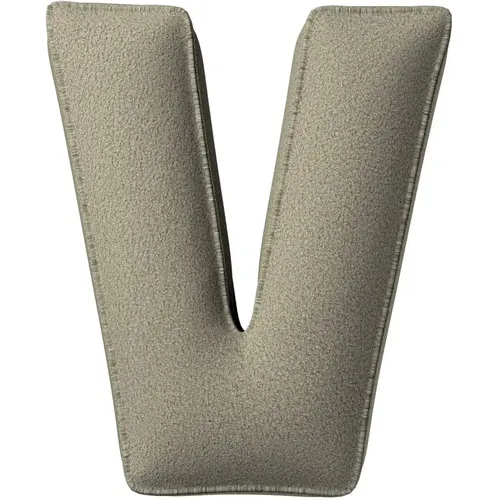 Coussin lettre V Yellow Tipi Boucle - Yellow Tipi - Modalova