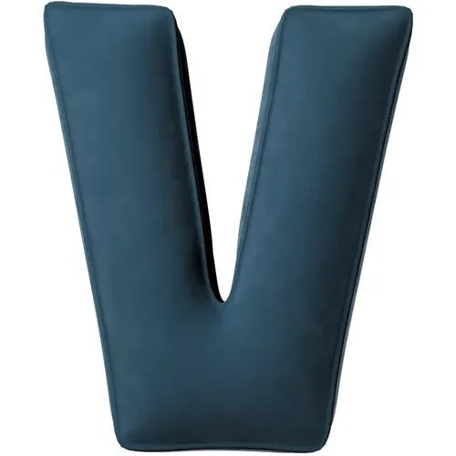 Coussin lettre V Posh Velvet - Yellow Tipi - Modalova
