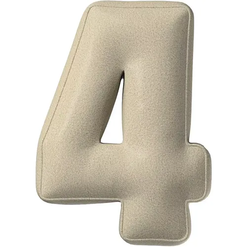 Coussin chiffre 4 boucle - Yellow Tipi - Modalova