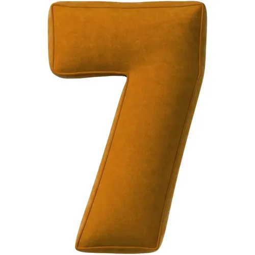 Coussin chiffre 7 en velours - Yellow Tipi - Modalova