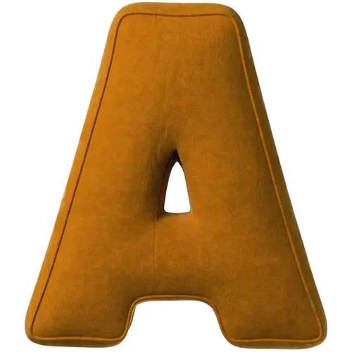 Coussin lettre A Posh Velvet - Yellow Tipi - Modalova