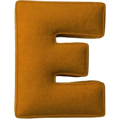 Coussin lettre E Posh Velvet - Yellow Tipi - Modalova
