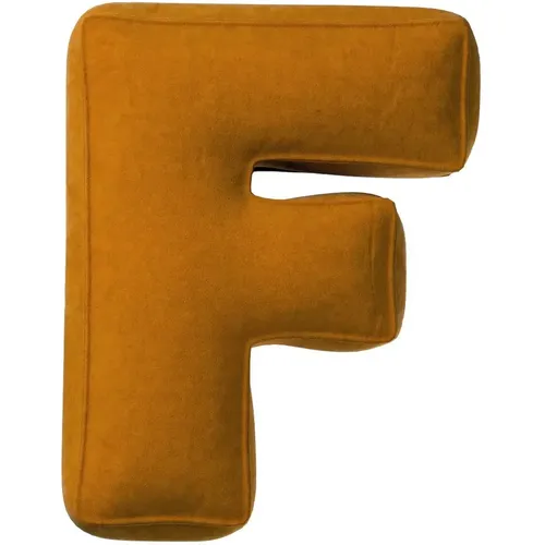 Coussin lettre F Posh Velvet - Yellow Tipi - Modalova