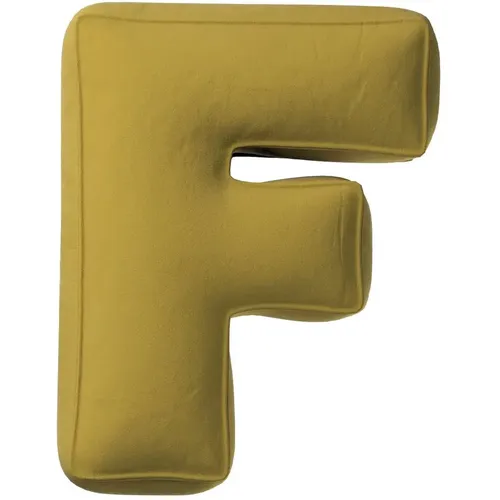 Coussin lettre F Posh Velvet - Yellow Tipi - Modalova