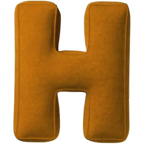 Coussin lettre H Posh Velvet - Yellow Tipi - Modalova