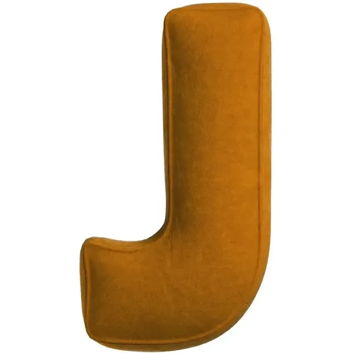 Coussin lettre J Posh Velvet - Yellow Tipi - Modalova