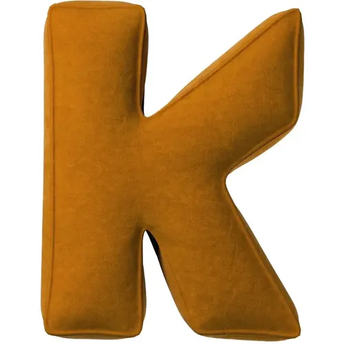 Coussin lettre K Posh Velvet - Yellow Tipi - Modalova