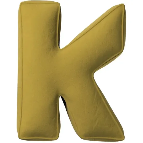 Coussin lettre K Posh Velvet - Yellow Tipi - Modalova