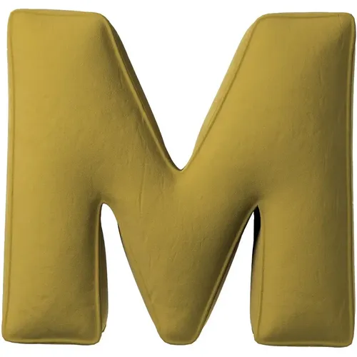 Coussin lettre M Posh Velvet - Yellow Tipi - Modalova