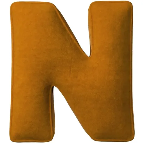 Coussin lettre N Posh Velvet - Yellow Tipi - Modalova