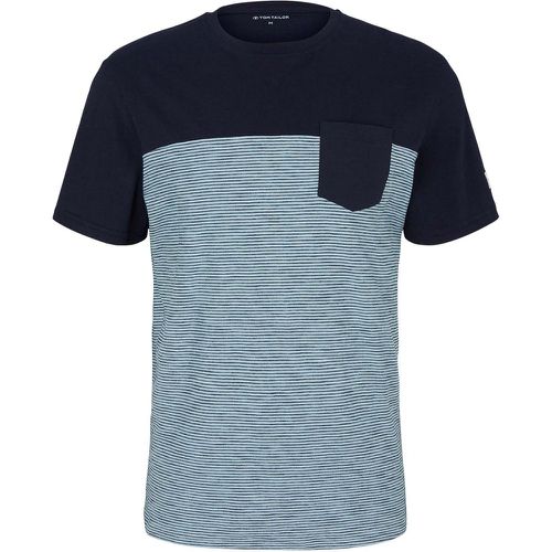 T-shirt coton col rond - Tom Tailor - Modalova