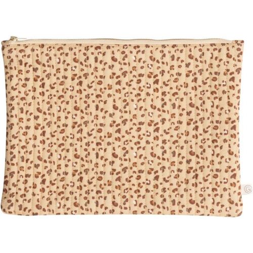 Grande pochette en coton imprimé, Léopard - GABRIELLE PARIS - Modalova
